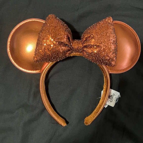 Sparkling Copper Mouse Ears Headband - Picture 1 of 1